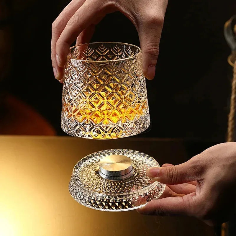 Spinning Crystal Glass – Rotating Drinkware