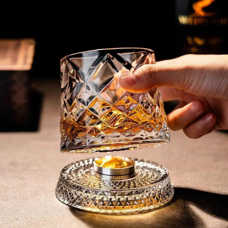 Spinning Crystal Glass – Rotating Drinkware